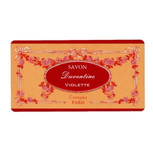 Vintage Fransk Soap-etikett - rektangel Fraktsedel