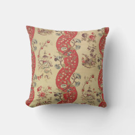 Vintage Fransk TextilBlommigten Weave Art nouveau Kudde