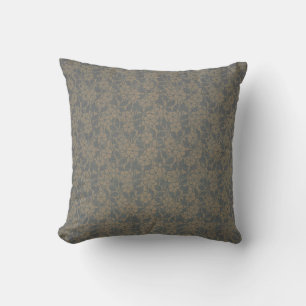 Vintage Fransk Textile Grått Guld Weave Cushion Kudde
