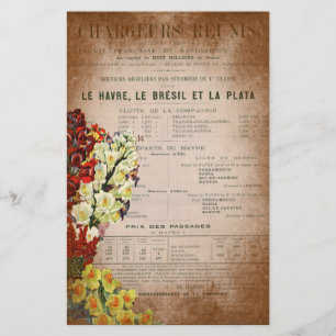 Vintage Fransk Tidningsrapport Journal Skrapbookin Brevpapper