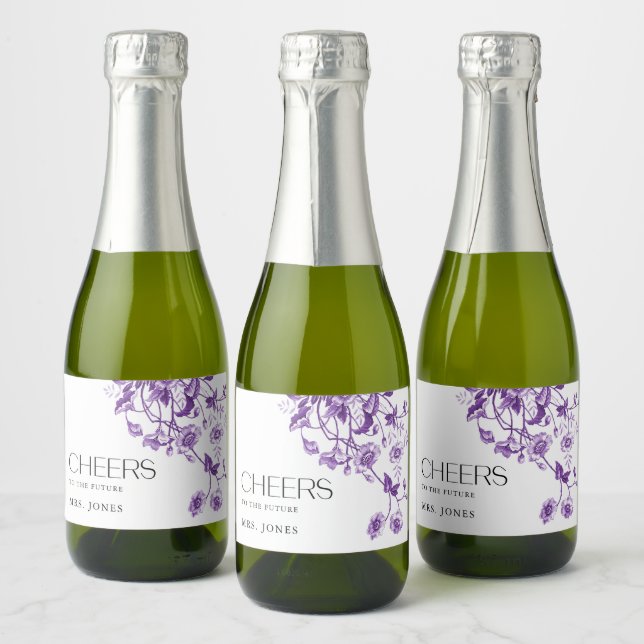 Vintage Fransk Toile Blommigt Möhippa Cheers (Flaskor)