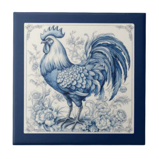 Vintage Fransk Toile Tupp Kakelplatta