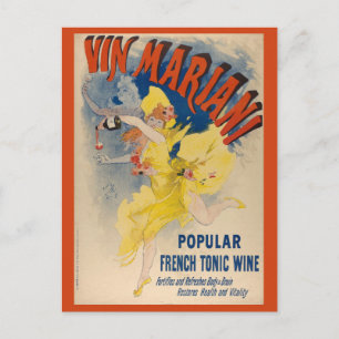 Vintage Fransk Tonic Vin Vykort
