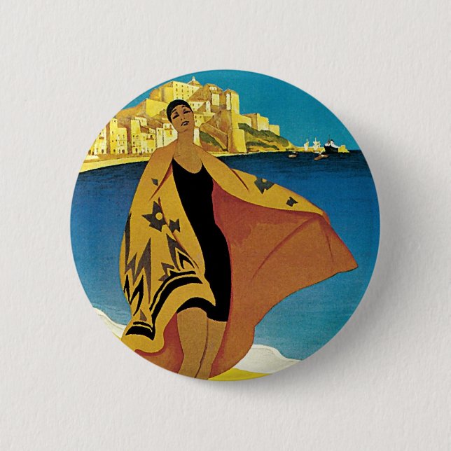 Vintage Fransk Travel Knapp (Framsida)