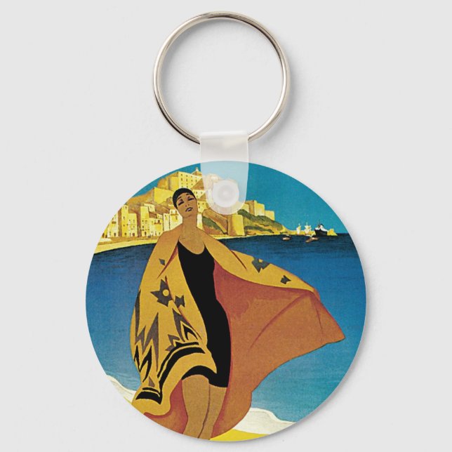 Vintage Fransk Travel Nyckelring (Framsida)