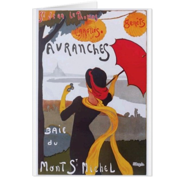 Vintage Fransk Travel och 1910 Hälsningskort (Framsidan)