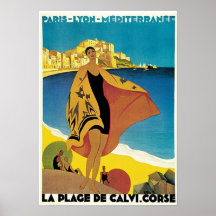 Vintage Fransk Travel Poster