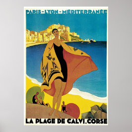 Vintage Fransk Travel Poster