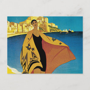 Vintage Fransk Travel Vykort