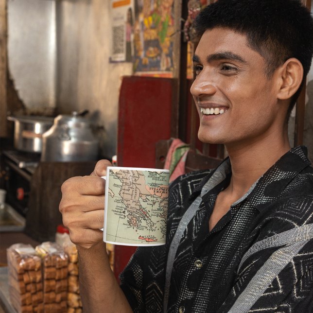 Vintage Fransk Underbara Sjöar Karta Kaffemugg (Skapare uppladdad)