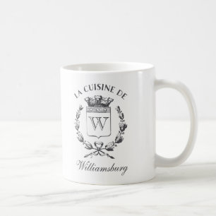 Vintage Fransk Vapensköld Köket med eget namn Kaffemugg