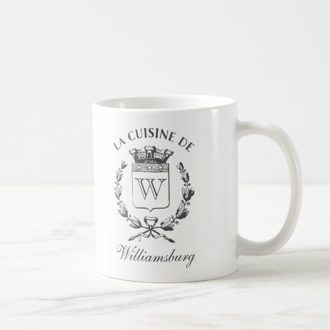 Vintage Fransk Vapensköld Köket med eget namn Kaffemugg (Höger)