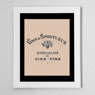 Vintage Fransk Vin Ad Poster