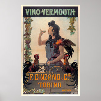 Vintage Fransk Vin Annonsering Poster