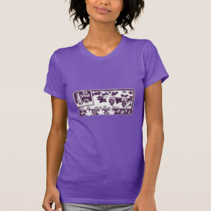 Vintage Fransk Vinklabel Rustik vingård Tee