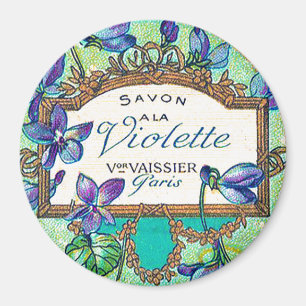 Vintage fransk violet parfym magnet