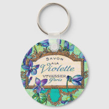 Vintage fransk violett parfym teal lila guld