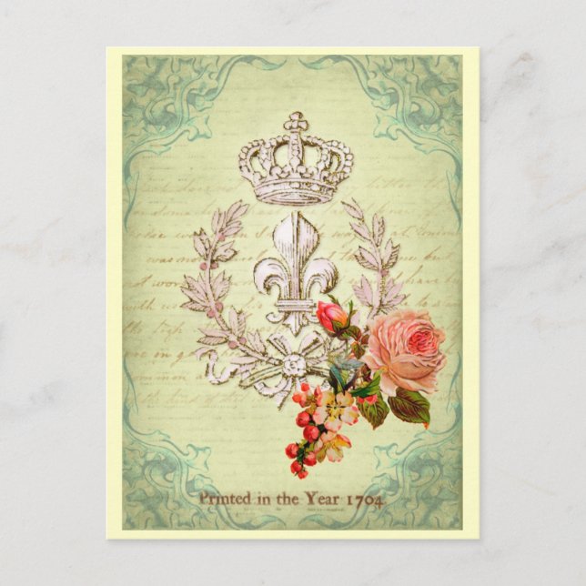 Vintage fransk vykort (Framsida)