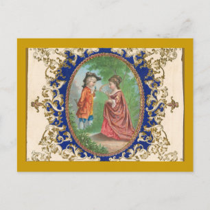 Vintage Fransk vykortsdesign Vykort