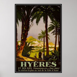 Vintage franska Riviera, frankriken - Poster