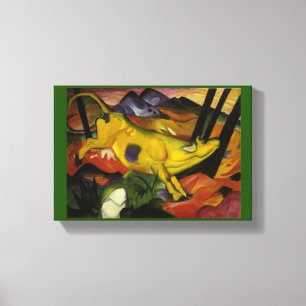 Vintage Franz Marc Gulten Cow Canvastryck