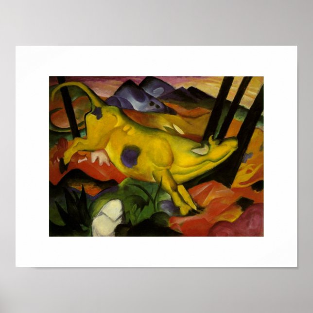 Vintage Franz Marc Gulten Cow Poster (Framsidan)