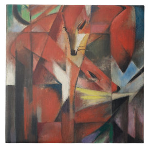 Vintage Franz Marc The Foxes Kakelplatta