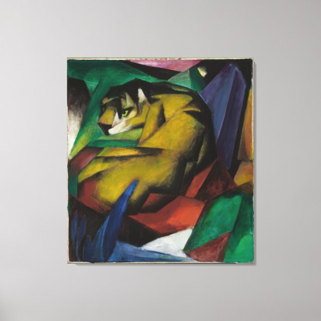 Vintage Franz Marc Tigern Canvastryck (Framsida)