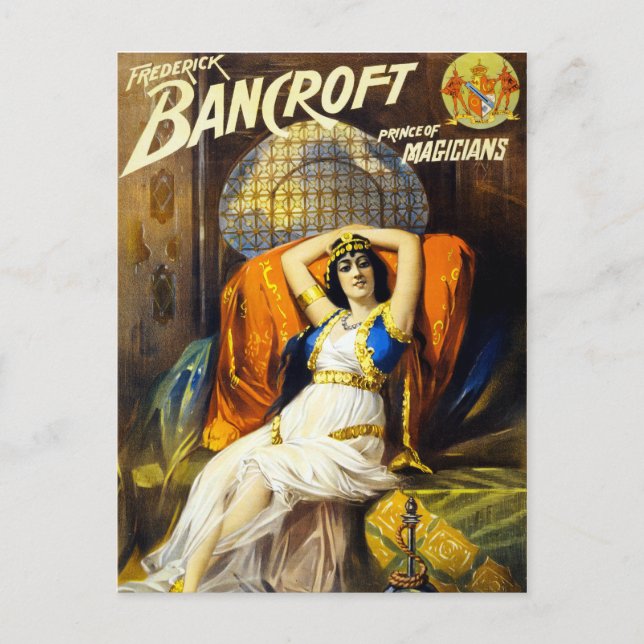 Vintage Frederick Bancroft prins av magiker Vykort (Framsida)