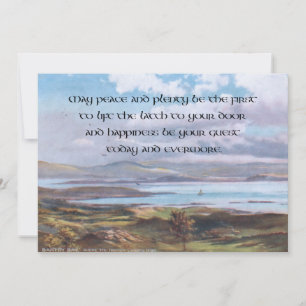 Vintage Fredlig Bantry Bay och Irish Blessing Julkort