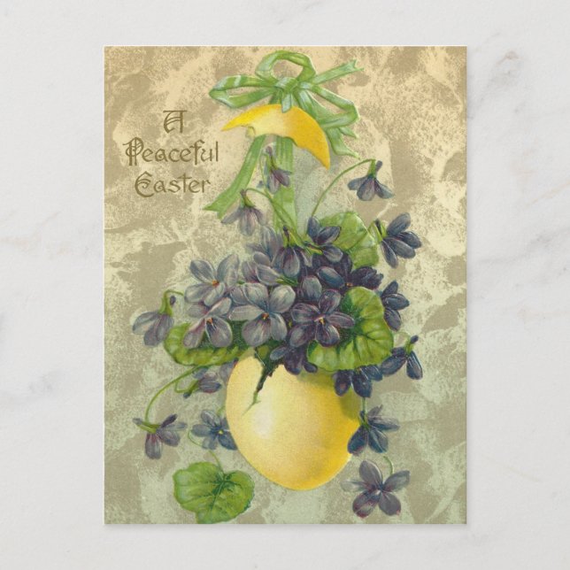 Vintage Fredlig Påsk Helg Vykort (Framsida)