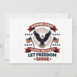 Vintage Freedom BBQ-inbjudan – Retro Eagle Inbjudningar