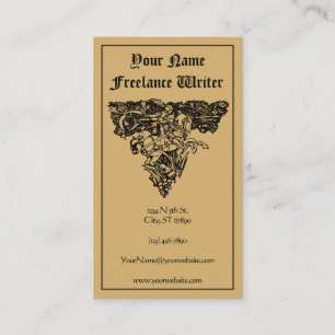 Vintage Freelancer Medieval Knight-mall Visitkort