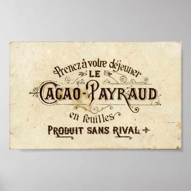Vintage French Chocolate Poster (Framsidan)