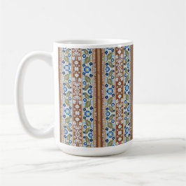 Vintage French Inspired Striped Floral Tablecloth  Kaffemugg