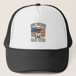 Vintage Frenchie Pappa Amerikansk Flagga Keps