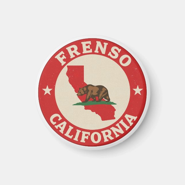 Vintage Frenso, Kalifornien-presenter Magnet (Framsidan)