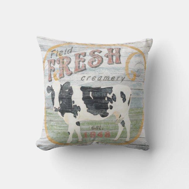 Vintage Fresh Creamery Ko Kudde (Framsida)