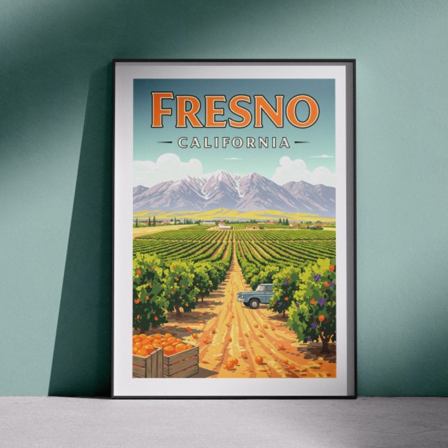 Vintage Fresno Kalifornien Poster (Skapare uppladdad)
