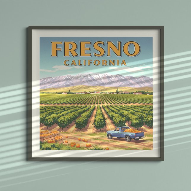 Vintage Fresno Kalifornien Poster (Skapare uppladdad)