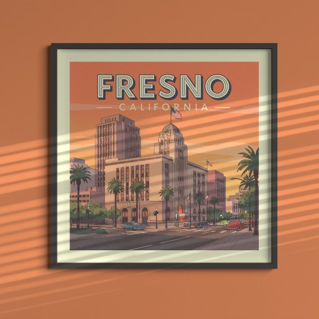 Vintage Fresno Kalifornien Poster (Skapare uppladdad)