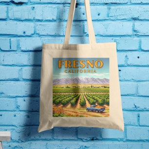 Vintage Fresno Kalifornien Tygkasse