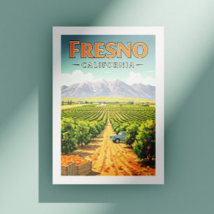 Vintage Fresno Kalifornien Vykort