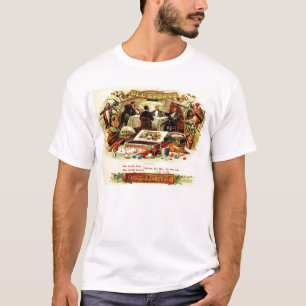 Vintage Friends Bachelor Party Poker Cigar Label Tee