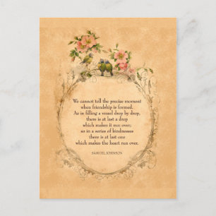 Vintage Friends- Birds & Blommigt- vykort