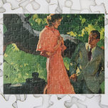 Vintage Frieri. Kan du gifta mig? Pussel<br><div class="desc">Vintage illustration av bilden av kärlek och romantik med en gentleman på böjd knä som föreslår till hans dam.</div>