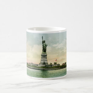 Vintage"frihetsgudinnan" affisch. New York. Kaffemugg