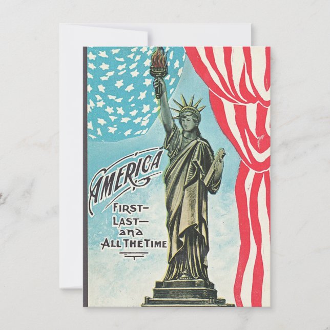 Vintage Frihetsgudinnan America First (Framsida)