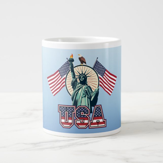 Vintage, Frihetsgudinnan Jumbo Mugg (Framsidan)