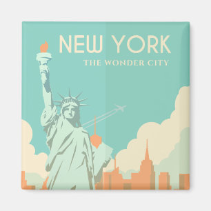 Vintage Frihetsgudinnan New York City Travel Magnet
